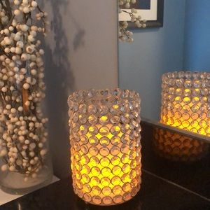 Faux Crystal Candle Holder + Flameless Candle